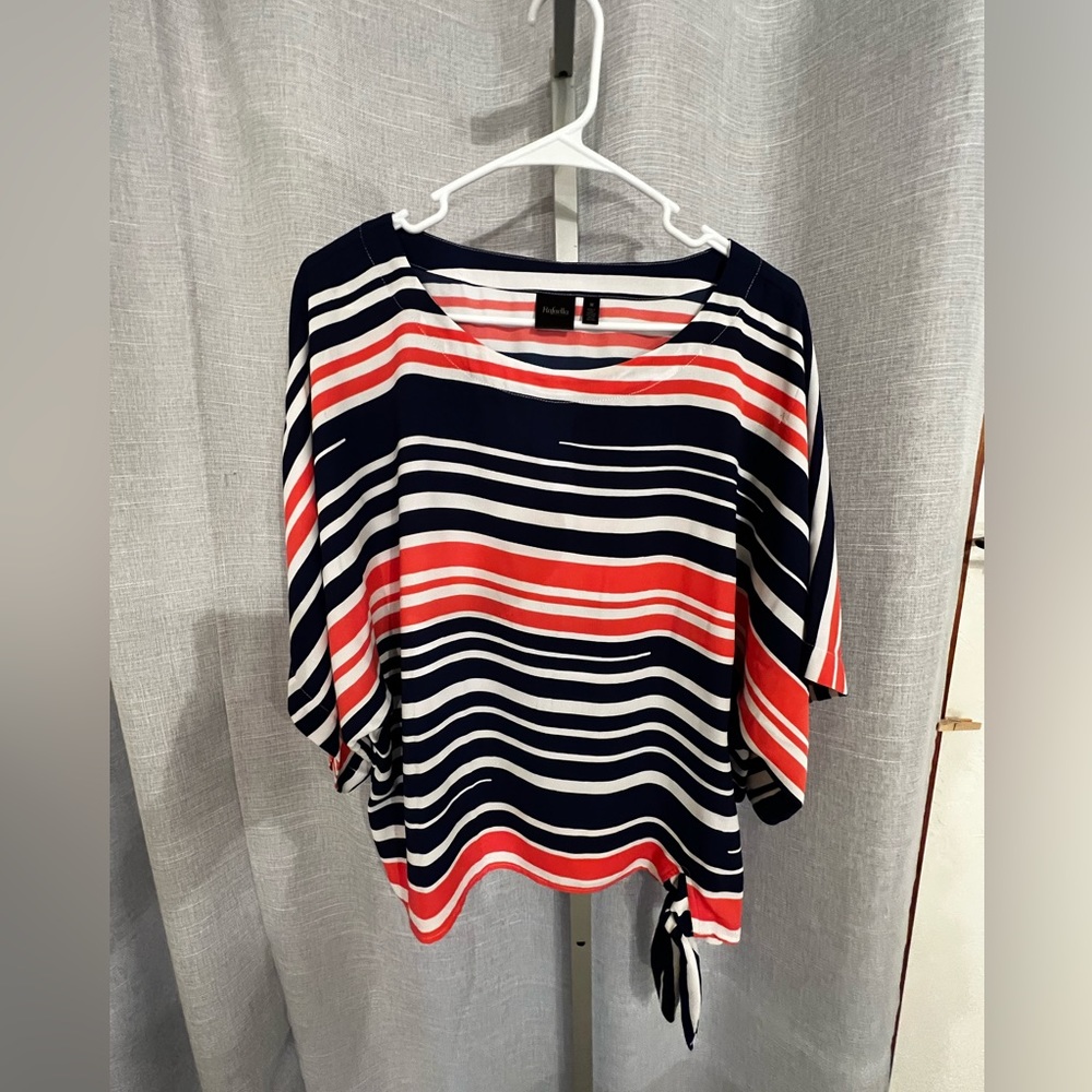 Rafaella size medium blouse with side tie